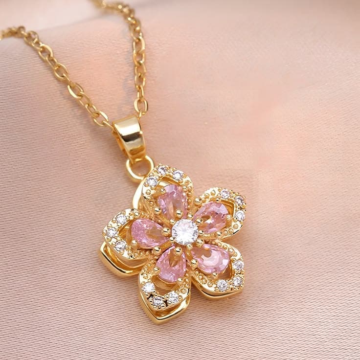 Sakura Bloom Pendant Necklace